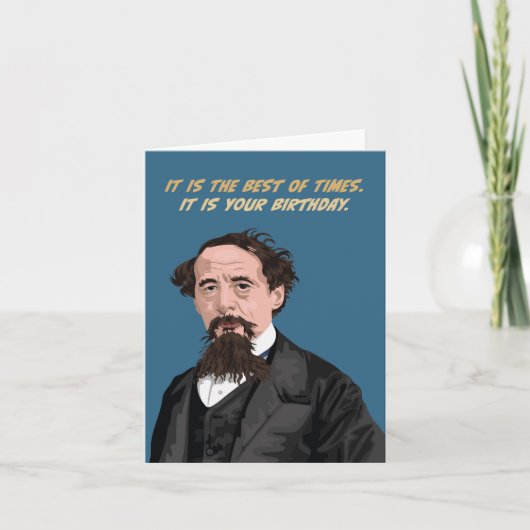 Charles Dickens Best Times Birthday Kaart (Voorkant)