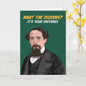 Charles Dickens Birthday Kaart (Gele Bloem)