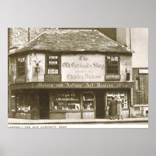 Charles Dickens Curiosity Shop, London Poster (Voorkant)
