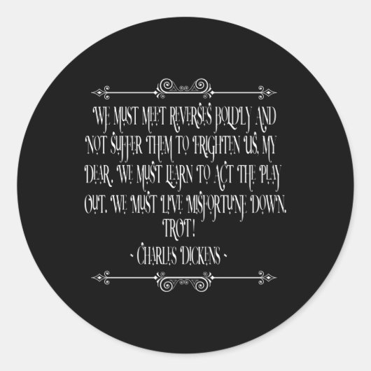 Charles Dickens David Copperfield Boek Motivationa Ronde Sticker (Voorkant)