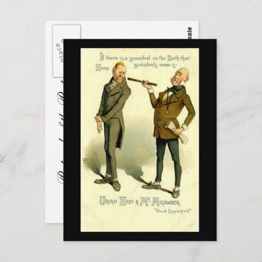 Charles Dickens, "David Copperfield" Briefkaart (Voorkant / Achterkant)