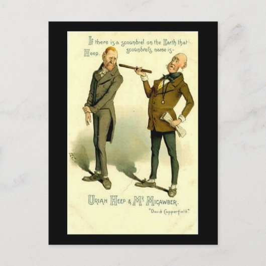 Charles Dickens, "David Copperfield" Briefkaart (Voorkant)