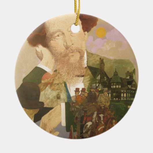 Charles Dickens, Engelse auteur Keramisch Ornament (Voorkant)
