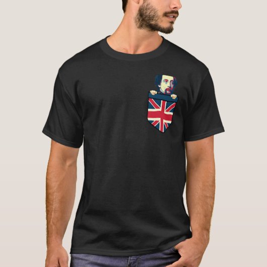 Charles Dickens Groot-Brittannië in mijn zak T-shirt (Voorkant)