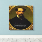 Charles Dickens & Hartverwarmend citaat canvasprin Canvas Afdruk (Insitu (Houten vloer))