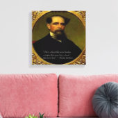 Charles Dickens & Hartverwarmend citaat canvasprin Canvas Afdruk (Insitu (Woonkamer))