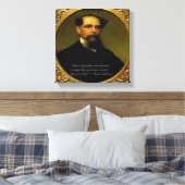 Charles Dickens & Hartverwarmend citaat canvasprin Canvas Afdruk (Insitu (Slaapkamer))