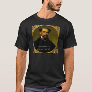 Charles Dickens & Hartverwarmende quote T-shirt