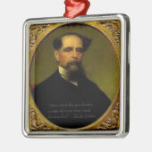 Charles Dickens & Heartfelt Quote Metalen Ornament (Links)