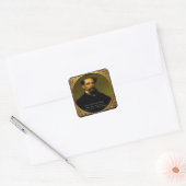 Charles Dickens & Heartfelt Quote Vierkante Sticker (Envelop)