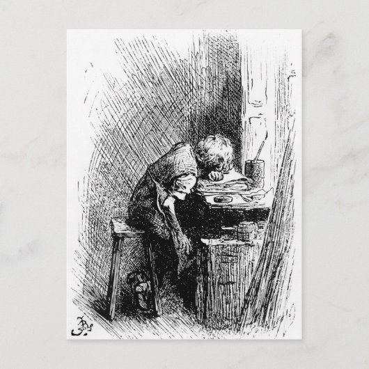 Charles Dickens in de bloedvaten Briefkaart (Voorkant)