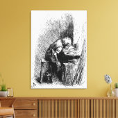 Charles Dickens in de bloedvaten Canvas Afdruk (Insitu (Woonkamer))