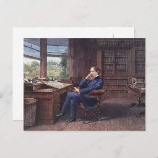 Charles Dickens in zijn boek Briefkaart (Voorkant / Achterkant)