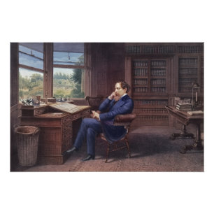Charles Dickens in zijn boek Perfect Poster