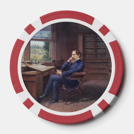 Charles Dickens in zijn boek Poker Chips (Achterkant)