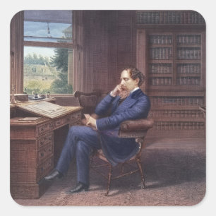 Charles Dickens in zijn boek Vierkante Sticker