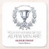 Charles Dickens - Je vader kreeg cadeautjes - Trof Kartonnen Onderzetters (Voorkant)