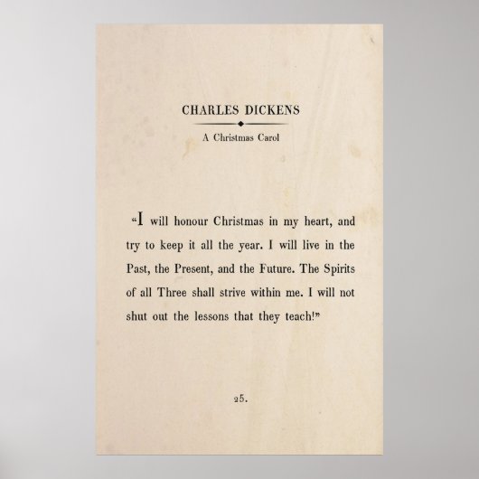 Charles Dickens Kerst Poster (Voorkant)
