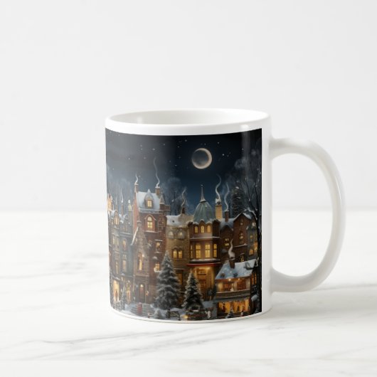 Charles Dickens Kerst Village Design Koffie Mu Koffiemok (Rechts)