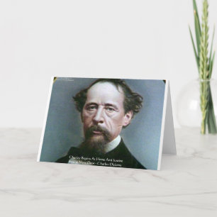 Charles Dickens "Liefdadigheid @ Thuis" Citaat Cad Feestdagen Kaart