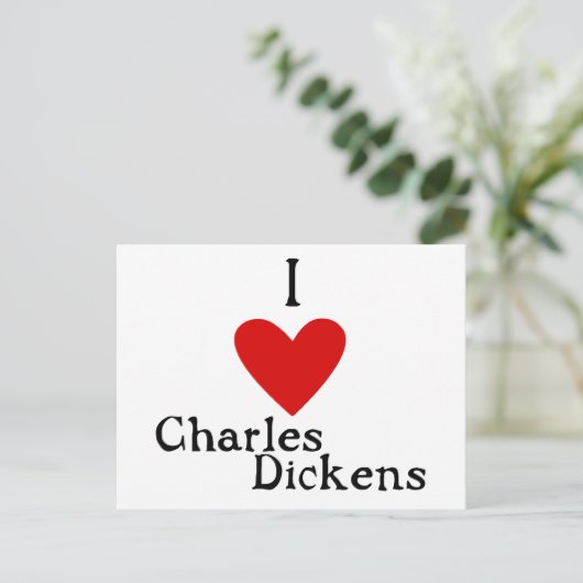 Charles Dickens Love Briefkaart (Staand voorkant)