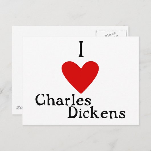 Charles Dickens Love Briefkaart (Voorkant / Achterkant)