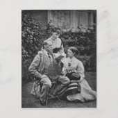 Charles Dickens met twee dochters Briefkaart (Voorkant)