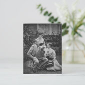 Charles Dickens met twee dochters Briefkaart (Staand voorkant)