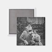 Charles Dickens met twee dochters Magneet (Voorkant / Achterkant)