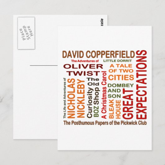 Charles Dickens Novels Briefkaart (Voorkant / Achterkant)