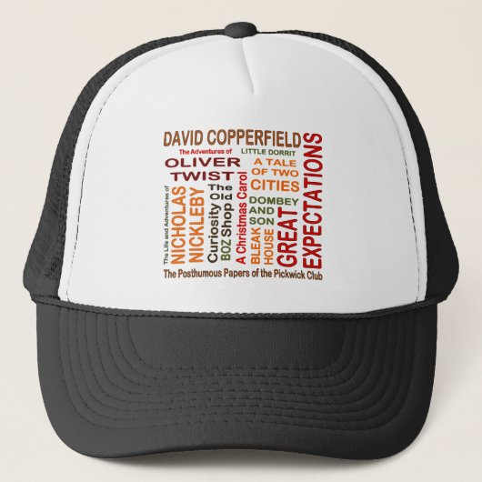 Charles Dickens Novels Trucker Pet (Voorkant)