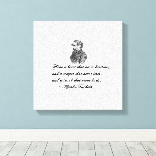 Charles Dickens Onze wederzijdse vriend citaat Canvas Afdruk (Insitu (Houten vloer))