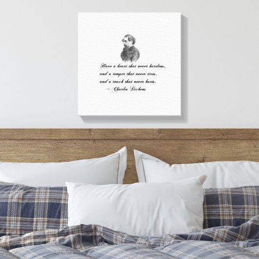 Charles Dickens Onze wederzijdse vriend citaat Canvas Afdruk (Insitu (Slaapkamer))