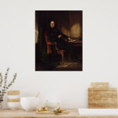 Charles Dickens Portrait by Daniel Maclise Poster (Keuken)