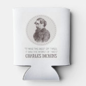 Charles Dickens Portrait en Quote Blikjeskoeler (Achterkant)