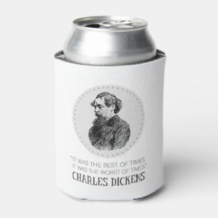 Charles Dickens Portrait en Quote Blikjeskoeler