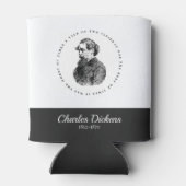 Charles Dickens Portrait en Quote Blikjeskoeler (Achterkant)
