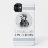Charles Dickens Portrait en Quote Case-Mate iPhone Case (Achterkant)