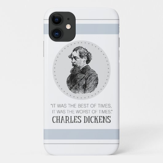 Charles Dickens Portrait en Quote Case-Mate iPhone Case (Achterkant)