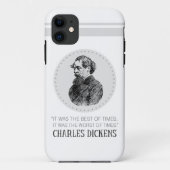 Charles Dickens Portrait en Quote Case-Mate iPhone Case (Achterkant)
