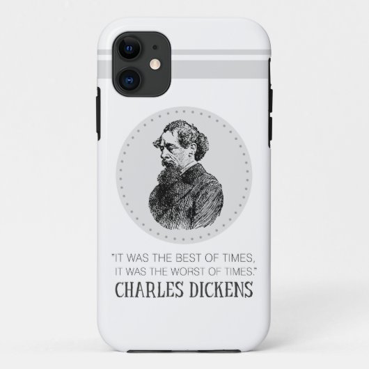 Charles Dickens Portrait en Quote Case-Mate iPhone Case (Achterkant)