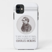 Charles Dickens Portrait en Quote Case-Mate iPhone Case (Achterkant)