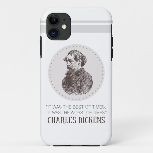 Charles Dickens Portrait en Quote Case-Mate iPhone Case (Achterkant)