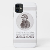 Charles Dickens Portrait en Quote Case-Mate iPhone Case (Achterkant)