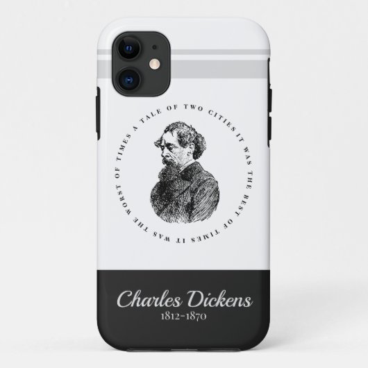 Charles Dickens Portrait en Quote Case-Mate iPhone Case (Achterkant)