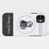 Charles Dickens Portrait en Quote Case-Mate iPhone Case (Achterkant (horizontaal))