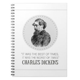 Charles Dickens Portrait en Quote Notitieboek