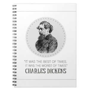 Charles Dickens Portrait en Quote Notitieboek