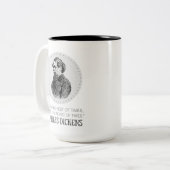 Charles Dickens Portrait en Quote Tweekleurige Koffiemok (Voorkant links)