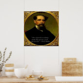 Charles Dickens & Poster met Hartverwarmende Citat (Keuken)
